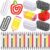 AmazingSpark 24 Sets Back to School Teacher Appreciation Gifts Bulk, Jumbo Acrylic Paper Clips&Ballpoint Pens, Cute Paperclip Bookmarks for First Day of School, Office Stationery Supplies (Mixed)