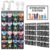 AmazingSpark 2 Pcs Water Bottle Organizer Composition Notebook Themed for Classroom 32 Holders over The Door Storage Rack for Cup and Various Sizes with Hydration Station Sign Sticker
