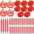 AmazingSpark 36 Sets Back to School Teacher Appreciation Gifts Bulk, Jumbo Acrylic Paper Clips&Ballpoint Pens, Cute Paperclip Bookmarks for First Day of School, Office Stationery Supplies (Apple)