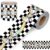 AmazingSpark 65 Feet Checkered Bow Bulletin Board Borders Back to School Pastel Checkered Border Trims Decoration for Classroom Borders Rolled Trim DIY Decoration for School Office Home Wall