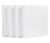Amazon Basics 3-Ring Binder with Round Rings and Interior Pockets, 1-Inch, White, 4-Pack
