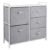 Amazon Basics Bedroom Closet Organizer with 5-Fabric Storage Drawers for Clothes Storage, White