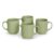 Amazon Basics Glazed Stoneware Coffee and Tea Mugs, Ceramic 4-Piece Set, 16 oz, Microwave, Freezer and Dishwasher-Safe, Stain-Resistant, Olive (Pack of 6)