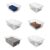 Amazon Basics Wire Storage Baskets for Organizing, Powder-Coated, Rust Resistant with Identification Cards, Black, Pack of 6