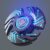 AMEIYUN Metal Fidget Hand Spinner, Toy for Stress Anxiety Relief, Fingertip Gyro Gadget, Luminous Finger Spinners Sensory Desk Toy for Kid Adult (Blue,C)