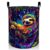 amepay Colorful Sloth Laundry Basket, Mystical Jungle Foldable Oxford Cloth, Waterproof Dirty Clothes Hamper with Handles, Clothing Storage Bin Toy Organizer for Bedroom Dorm Bathroom, 19.7″x15.7″
