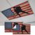 American Flag Magnetic Fluorescent Light Covers for Ceiling Lights 2×4 Ft, Blue Red USA Flag Retro Hockey Office Classroom Kitchen Drop Ceiling Light Covers Lighting Filters Shade Panel 2 Packs