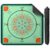 American Mahjong Mat with Floral Mandala-Non-Slip Mahjongg Table Mat 31.5×31.5 Inch,for Mahjong Board Games Dominoes