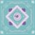 American Mahjong Mat with Rules: 32.5″ Non Slip Mat, Seafoam Lavender Geome
