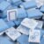 American Mahjong Set, Pastel Blue White Acrylic Tiles with Floral Artwork