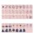American Mahjong Tiles, 166 Pink Pearlescent Acrylic, Zodiac Design, 1.34″