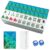American Mahjong Tile Set Turquoise Crystal Clear Ocean Water Sunlight Reflections Underwater 166 Acrylic Mahjong Tiles 1.4″ Large Mahjong Game Set with Bag and Accessories for Gift Travel Party