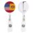 American Spain Flag Sturdy Badge Reel, ID Badge Holder Clip
