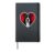 American Staffordshire Terrier Black and White Amstaff Heart Hardcover Journal, Black