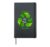 America Recycles Earth Friendly Cute Character Design Hardcover Journal, Black