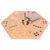 AmishToyBox.com Wahoo Marble Game Board Set – 20″ Wide – Solid Oak Wood – Double-sided – with Large 18mm Marbles and Dice Included