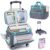 AMOIGEE Rolling Teacher Bag with Wheels, File Organizer, Laptop Compartment