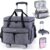 AMOIGEE Rolling Teacher Bag with Wheels, File Organizer, Laptop Compartment