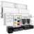 Amoowis Versatile Metal Peg Board Kit, 6 Pack White Pegboard Organizer