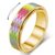 AmorArtSky Checkered Fidget Ring, Multicolor Diamond Pattern Spinner Ring