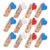 Amosfun 60pcs Mini Wooden Heart Clothespins Decorative Clips