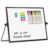 AMUSIGHT Double-Sided Magnetic White Board with Stand, 18″ x 14″ (Black)