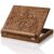 Amyhill Adjustable Wooden Bible Stand 13 x 10 Inch Carved Missal Stand Foldable Prayer Book Holder Stands Adjustable Book Display for Reading Folding Religious Prayer Holy Books Holder(Retro)