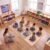 Amylove 3 x 5 ft Classroom Rug Kids Playroom Rug, Soft Boho Rounded Squares Area Carpet for Toddlers, Preschool, Daycare & Elementary Reading Corner, Small Educational Play Mat, Seats 8
