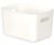 Amyup Set Of 6 Plastic Storage Bins,10×7×6 inch Versatile Kitchen Pantry Organization and Storage,for Plastic Storage Container Under Bed,Under Sink Bathroom Organizer (White, 6XS)