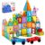 Anbalulu Magnetic Tiles 100PCS with 2 Cars, STEM Educational Building Blocks for Kids Ages 3-9, Magnet Construction Toys Gift for Toddlers
