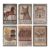 Ancient Roman Mosaic Latin 6 Poster Set — Equus Canis Domus Cibus Legio Liber 6 Prints 12×18 Inch US Made