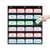 ANCOMEDO 20”W x 25”H Classroom Words Pocket Chart with 6 Clear Pockets, Black Standard Pocket Chart for Classroom and Home for Sentence Strips, Reusable Clear Pocket Hanging Words Chart (Black)