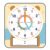 ANCOMEDO Large 12″ Magnetic Writable Dry Erase Teaching Clock with Cute Style, Teaching Demonstration Clock for Kids Learning Practice Time for Home School Classroom Supplies (12″ x11″-Beige)