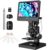 Andonstar AD269S 20X-5000X HDMI Digital Microscope with 10.1” LCD Screen for Adults Kids, Home Lab Biological Microscope Kit with Slides, Full View for Coins, Windows Compatible