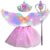 Angel Costume For Girl – Light Up Wings Kids Dress Up For Halloween