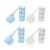 Angoily 4 Sets Plastic Measuring Spoons Set with Graduated Mixing Cups for Labs and Resin Mixing, Precision Measurement, Easy Sterilization, Autoclavable Measuring Device
