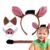 Animal Costume Kids Halloween Animal Ears Headband Tail Nose Bowtie