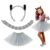 Animal Ears Lemur Animal Cosplay Dress Up Headpiece with Tail