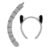 Animal Headbands Lemur Animal Cosplay Dress Up Headpiece with Tail