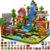Annexfun 300 PCS Magnetic Blocks – Magnetic Building Blocks, Stacking Magnets for Kids, Sensory Toy for STEM Montessori Sensory Toys for Kids 3+ Boys and Girls Easter Christmas Birthday Gifts