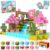 Annexfun Magnetic Blocks – 100PCS Building Blocks Unicorn Cubes – Toys for Montessori Toddler Christmas Birthday Gifts – STEM Sensory Toys for 3 4 9 10 Year Old Girl