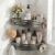 Anreelkou 2 PCS Corner Shower Caddy Suction Cup, Rustproof Aluminum Shower Shelves with Hooks, No-Drilling Upgrade Bionic Suction Cup Shower Organizer, Removable Bathroom Storage Corner Shelf(Grey)