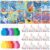Anseal 84 Pcs Kids Paint Party Set, Space Party Favors 12 Pre Drawn Canvas 12 Brushes 12 Palettes 12 Set Acrylic Paints 12 Apron Canvas Painting Kit for Kids Art Paint Party