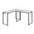 Antique White and Black 35.5″ Writing Desk with Metal Sled Base，Laptop Desk for Bedroom