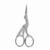 Anu Limen 3.7in Stainless Steel Crane Scissors, Retro Portable Thread Cutter Snips for Embroidery Sewing Crafts and Tea Ceremony(Silver)