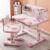 Anvazise Height Adjustable Kids Desk Chair Set with Built-in Drawer & Hutch, Cute Study Workstation for 3-18 Years Old Learners