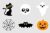AnyDesign 120 Pcs Halloween Mini Erasers Bulk, Bat Pumpkin Ghost Skull Cat