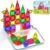 Anyeve 46PCS Glitter Mini Magnetic Tiles Travel Set with Storage Case