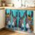 Anzona Donkey Couple Cabinet Curtains 28″ W x 51″ L, Funny Animals Flowwers Wooden Oil Paint Sink Skirt for Bathroom Kitchen Self Adhesive, Desk Privacy Short Curtain for Sink Under Counter Classroom