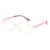 Aofalbe Kids Blue Light Blocking Glasses for Girls Boys, Anti Bluelight Computer Clear Glasses, Fake UV400 Glasses (Pink)